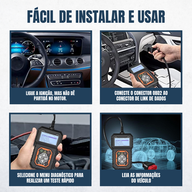 Ferramenta de Diagnóstico OBD Para Automóveis