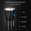 Lanterna Tática LED 4X -Super Potente, Recarregável e à Prova d´Água