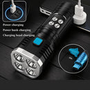 Lanterna Tática LED 4X -Super Potente, Recarregável e à Prova d´Água