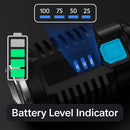 Lanterna Tática LED 4X -Super Potente, Recarregável e à Prova d´Água