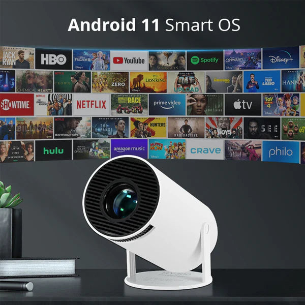 Projetor Portátil Inteligente 4K 1080P ( PROXIMO DE SE ESGOTAR )