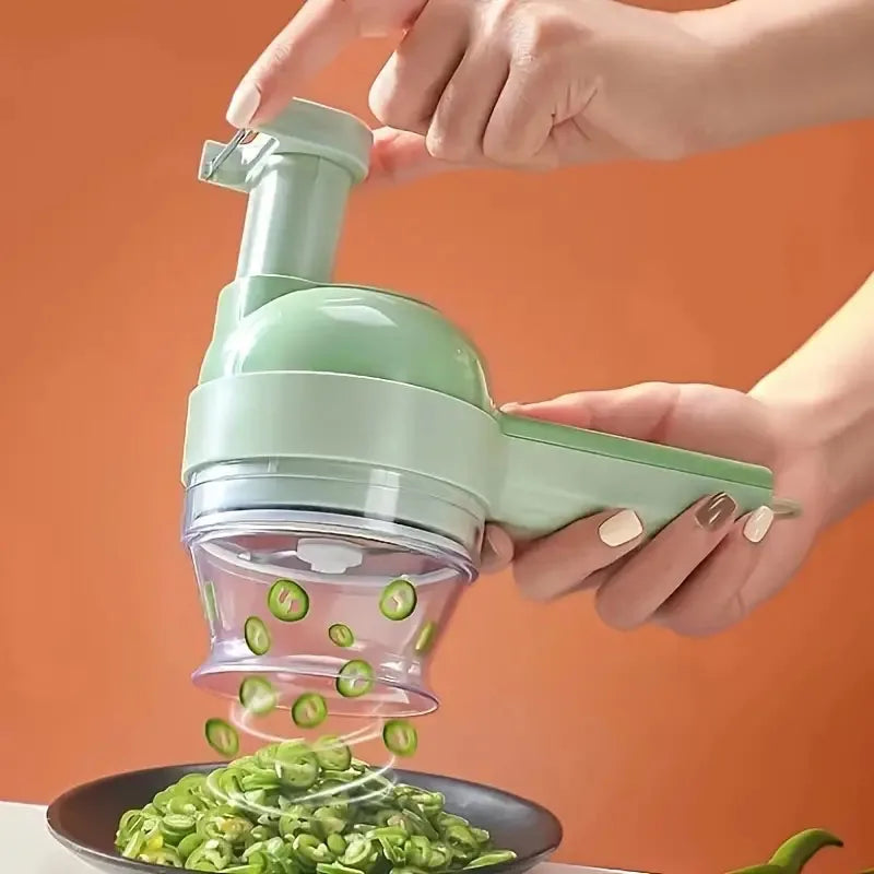 Picadora de verduras eléctrica multifuncional 4 en 1