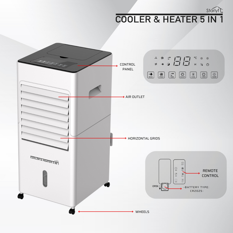 Ar Condicionado Starlyf Cooler & Heater 5 em 1-CONFORTO TOTAL O ANO INTEIRO!